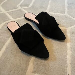 J. Crew Elegant Black Suede Mules